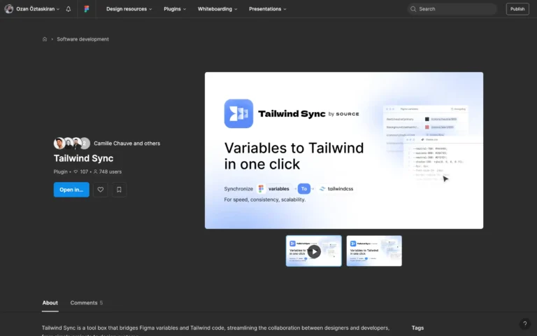Tailwind Sync – a tool box that bridges Figma variables and Tailwind code