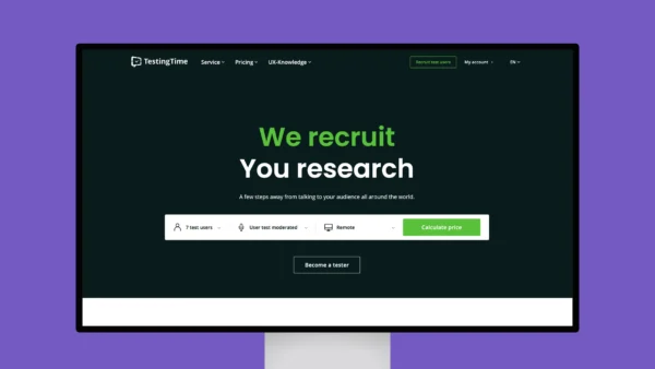 TestingTime – We recruit test users for UX research