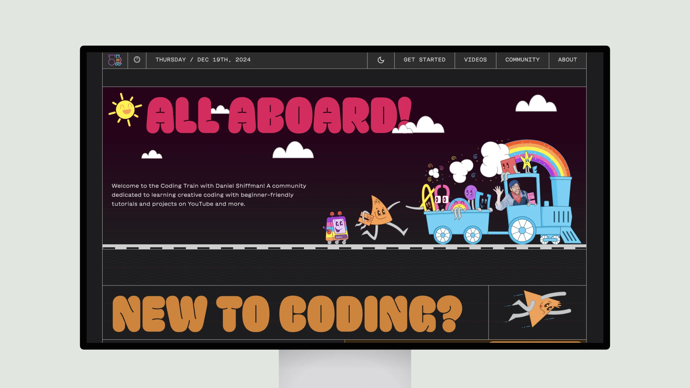 The Coding Train – Beginner-friendly tutorials and projects