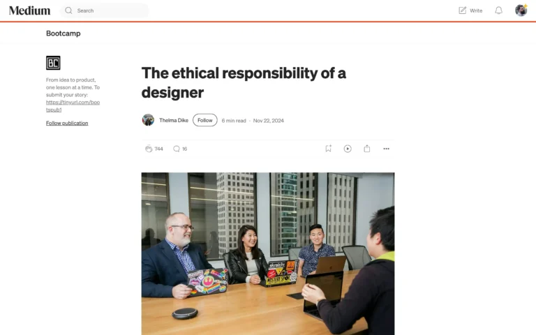 The ethical responsibility of a designer