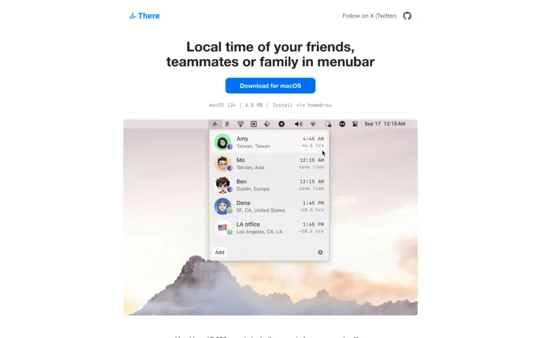 There – Timezones in your menubar