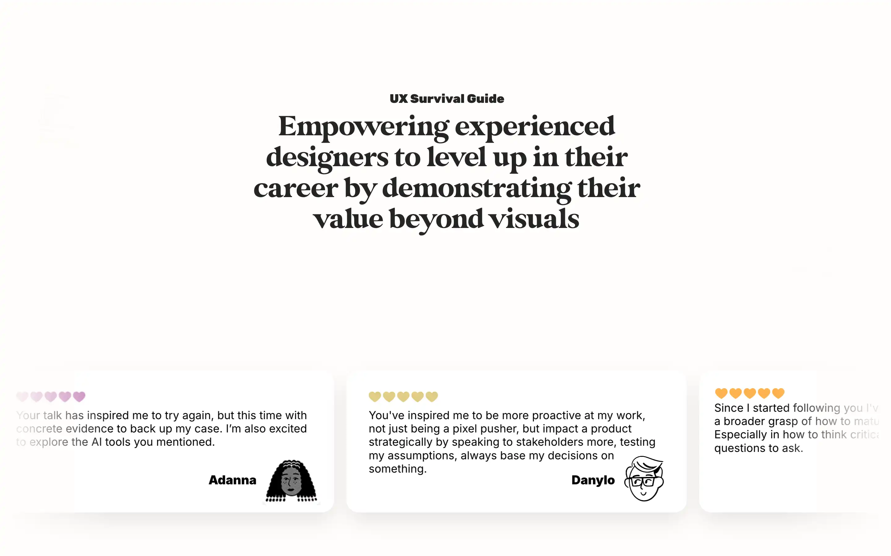 UX guide for advancing design careers beyond visuals.