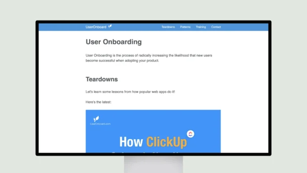 User Onboarding – A frequently updated guide of web app first-run experiences