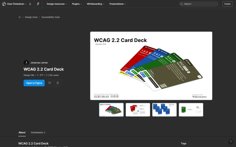 WCAG 2.2 Card Deck