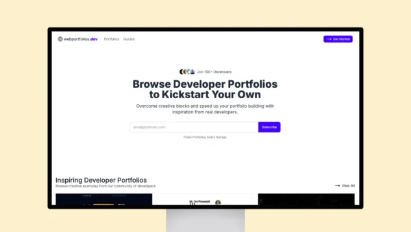 WebPortfolios – Browse Developer Portfolios to Kickstart Your Own