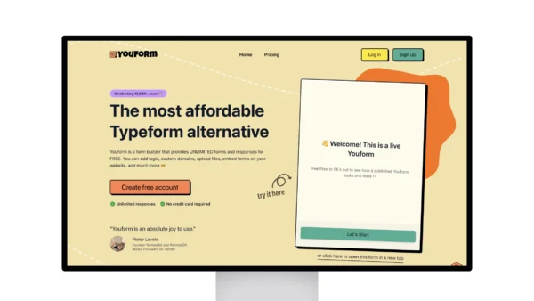 Youform – A Free Typeform alternative
