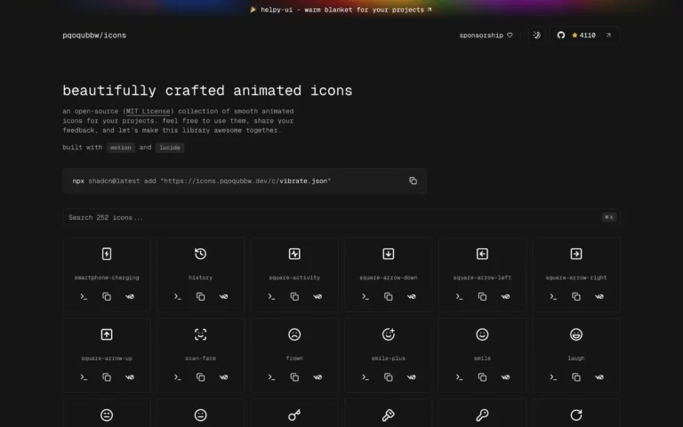 pqoqubbw/icons – beautifully crafted animated icons