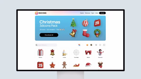 3D Icons – Christmas Icon Pack