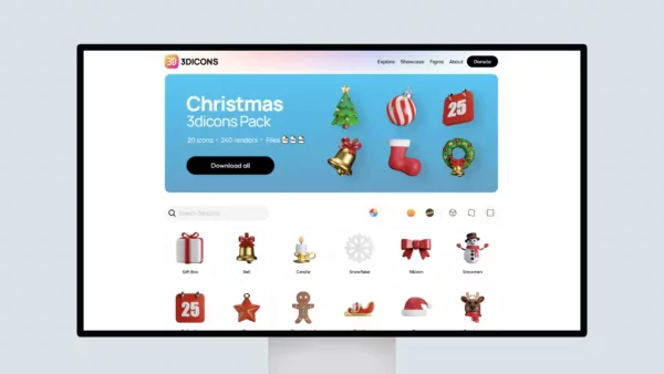 3D Icons – Christmas Icon Pack