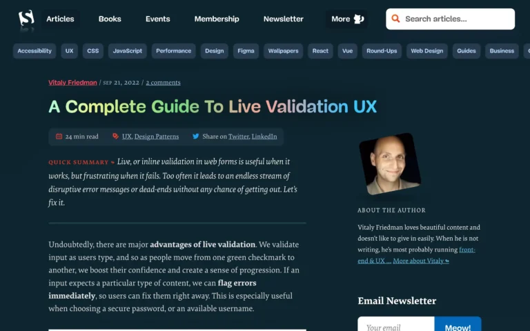 A Complete Guide To Live Validation UX