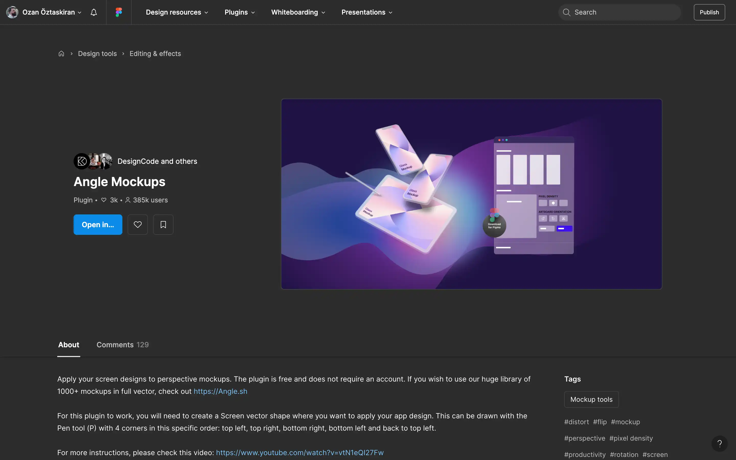 Plugin for perspective mockup designs.