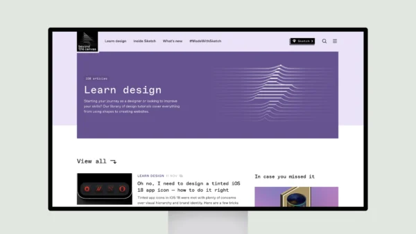 Beyond the Canvas – Learn design · Sketch