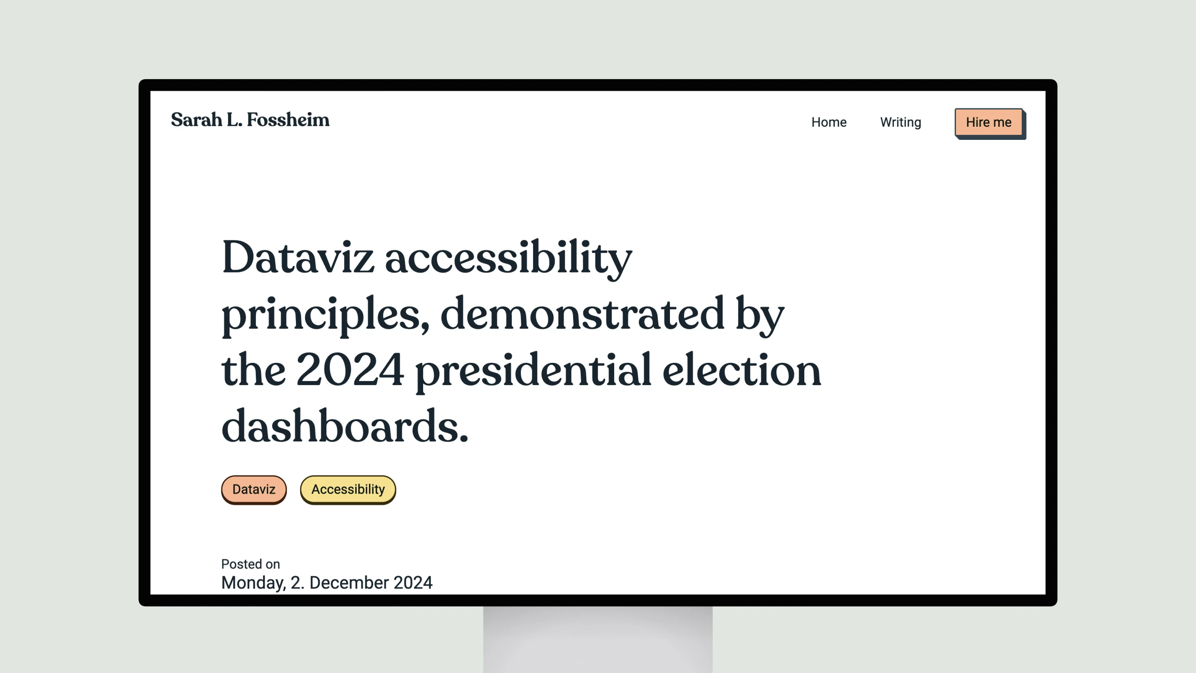 Article on Dataviz accessibility principles for 2024 elections.