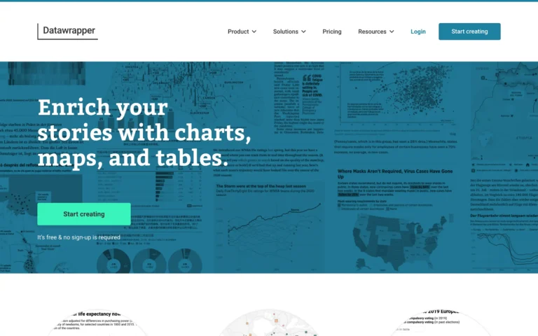Datawrapper – Create charts, maps, and tables