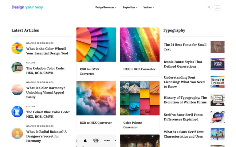Design Your Way – Resources for Designers