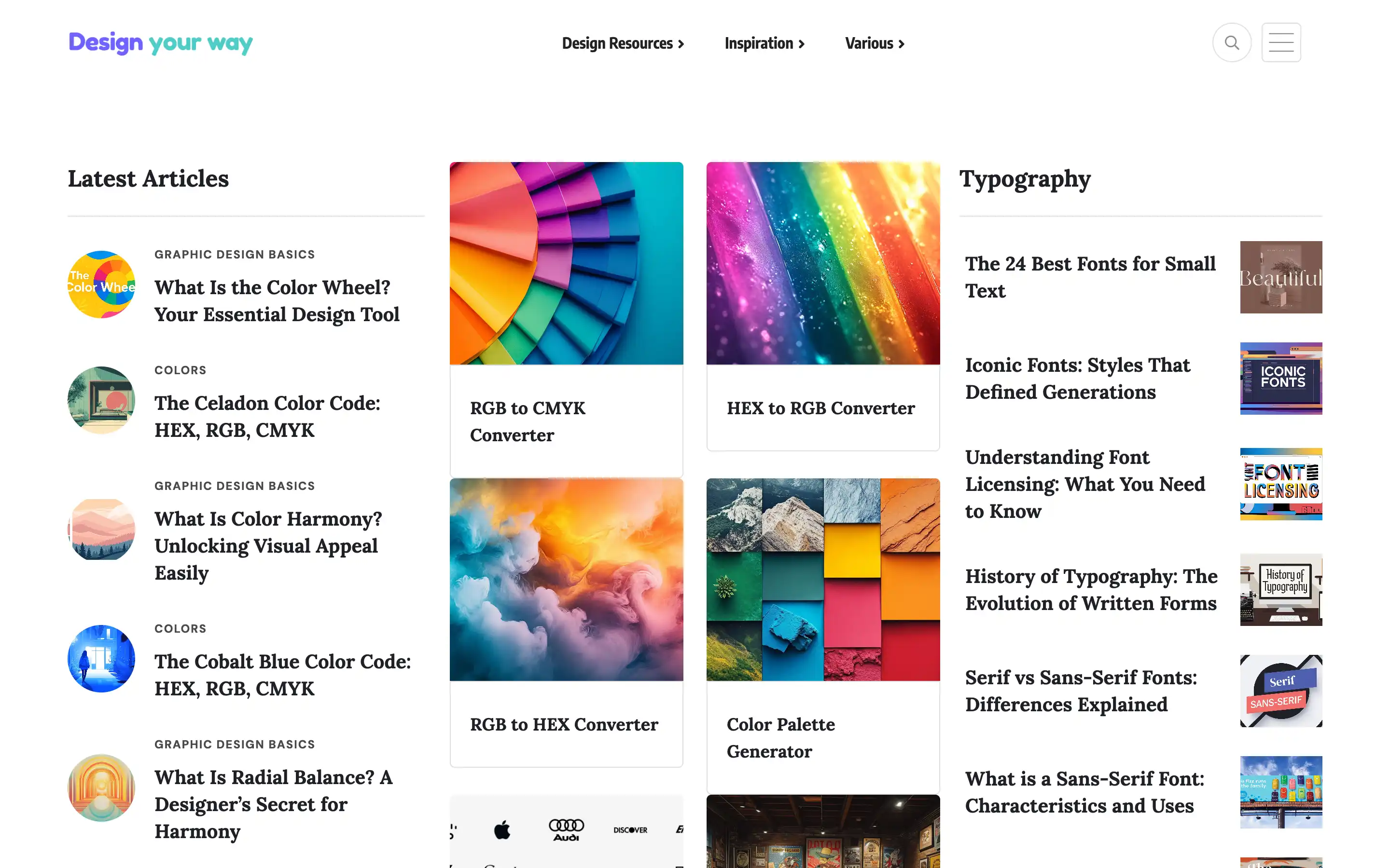 Design resources, articles, and typography guides.