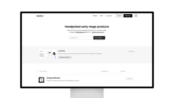 Early – Discover pre-launch startups