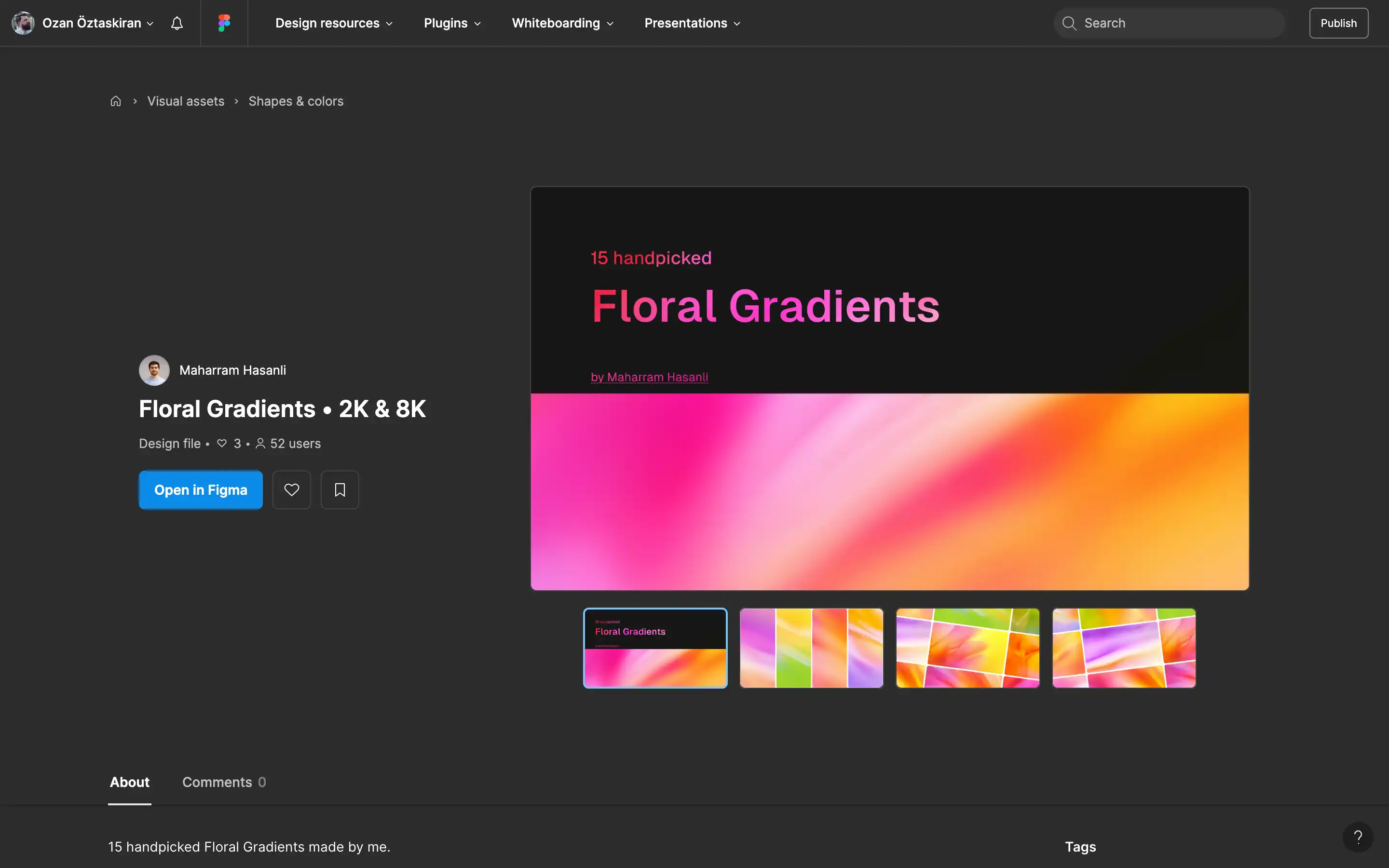 Floral gradient designs in 2K and 8K resolution.