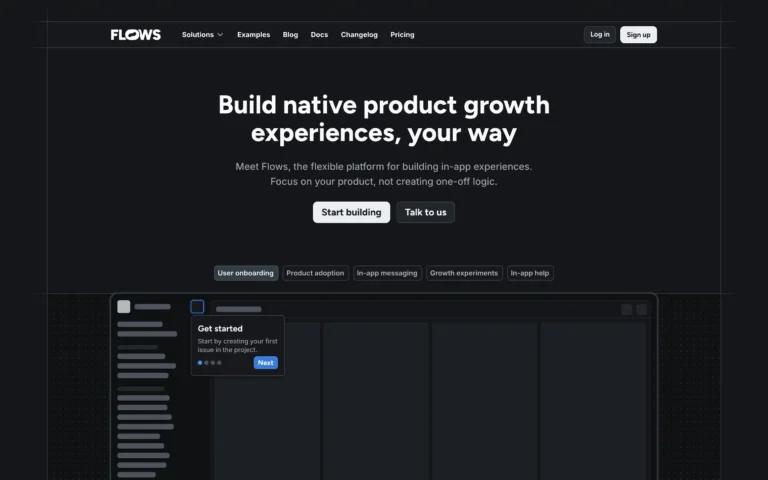 Flows – User onboarding for modern SaaS