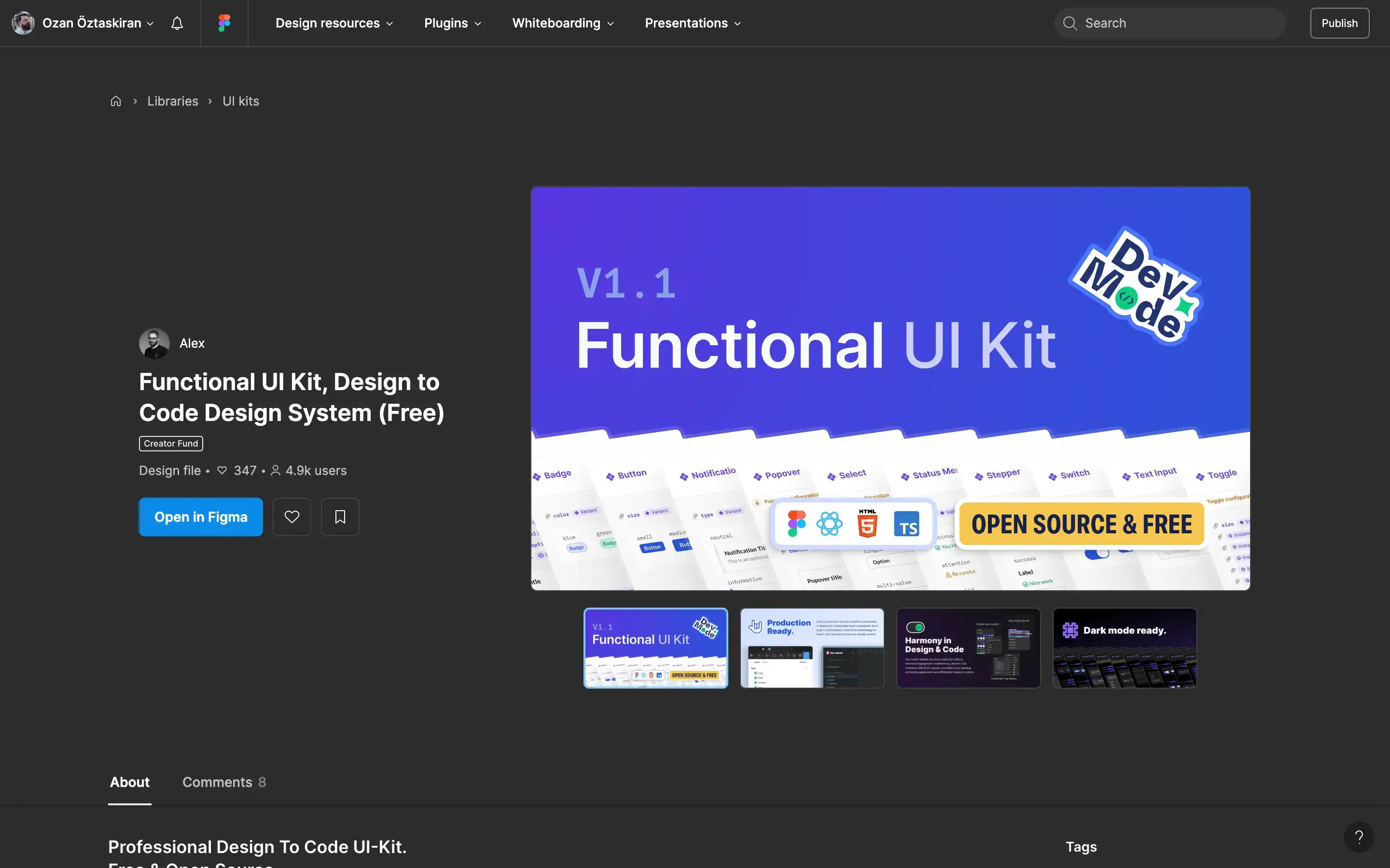 Functional UI Kit design system screenshot