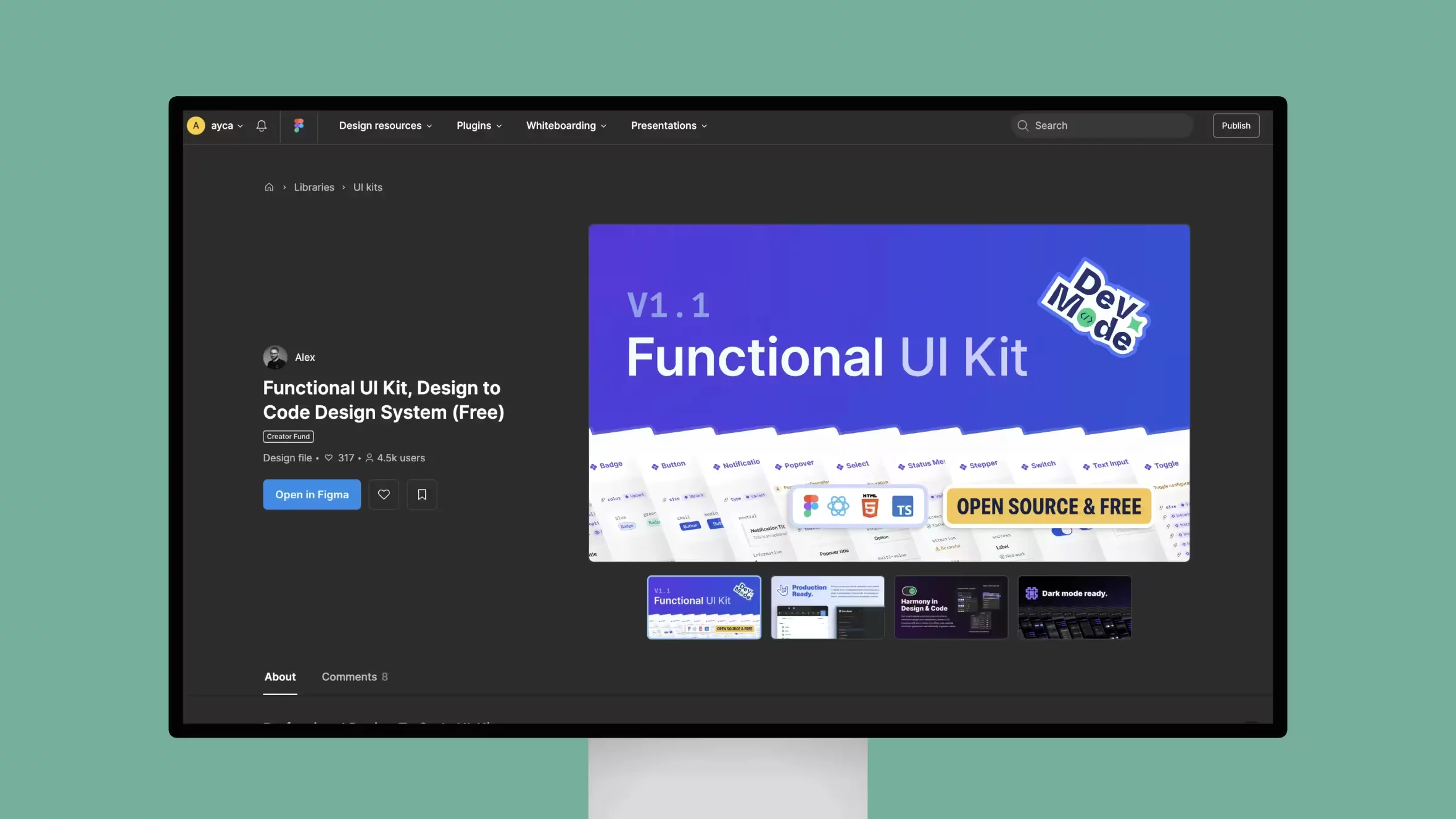 Functional UI Kit, Design to Code Design System (Free)