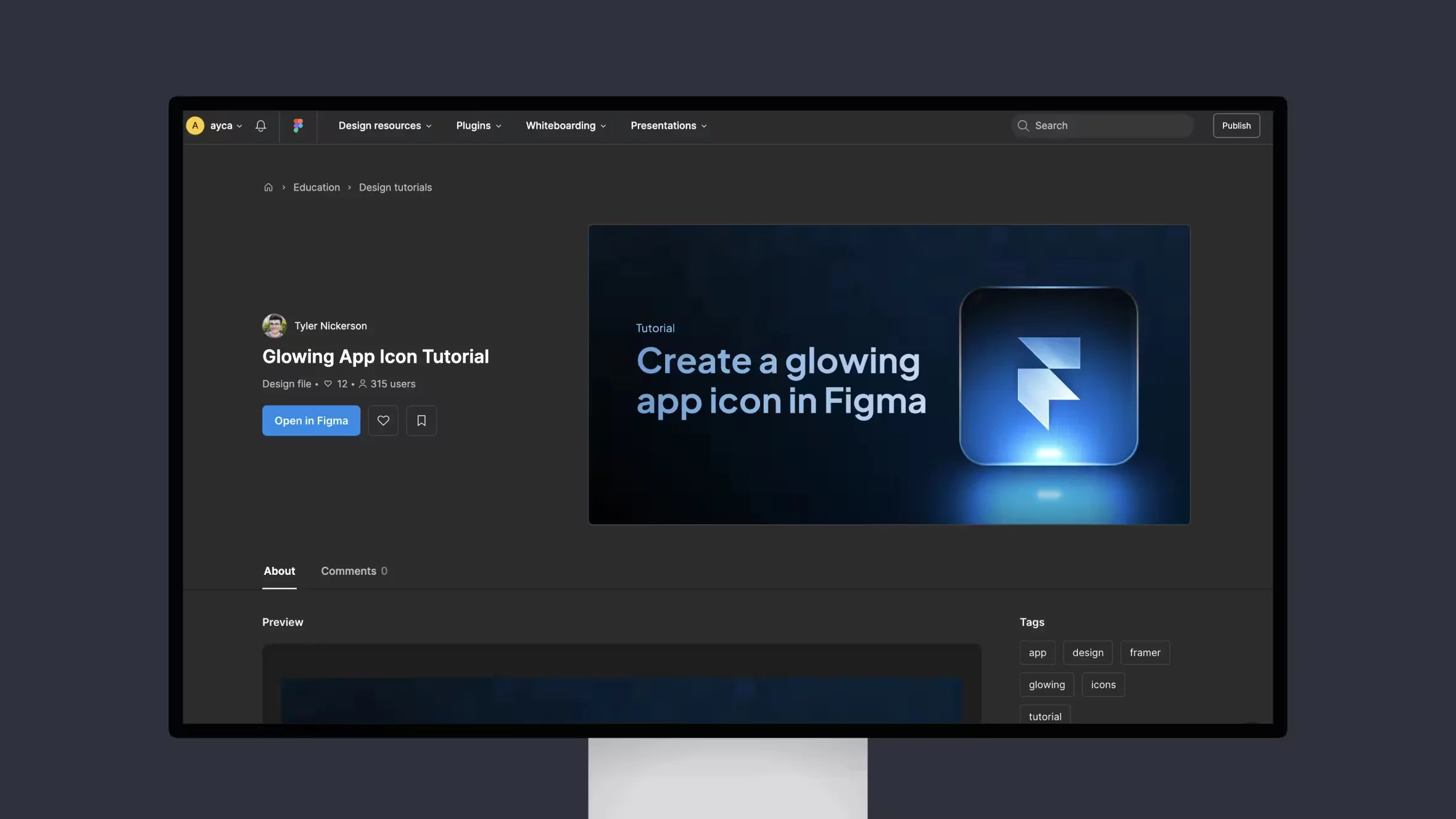 Figma tutorial for creating a glowing app icon