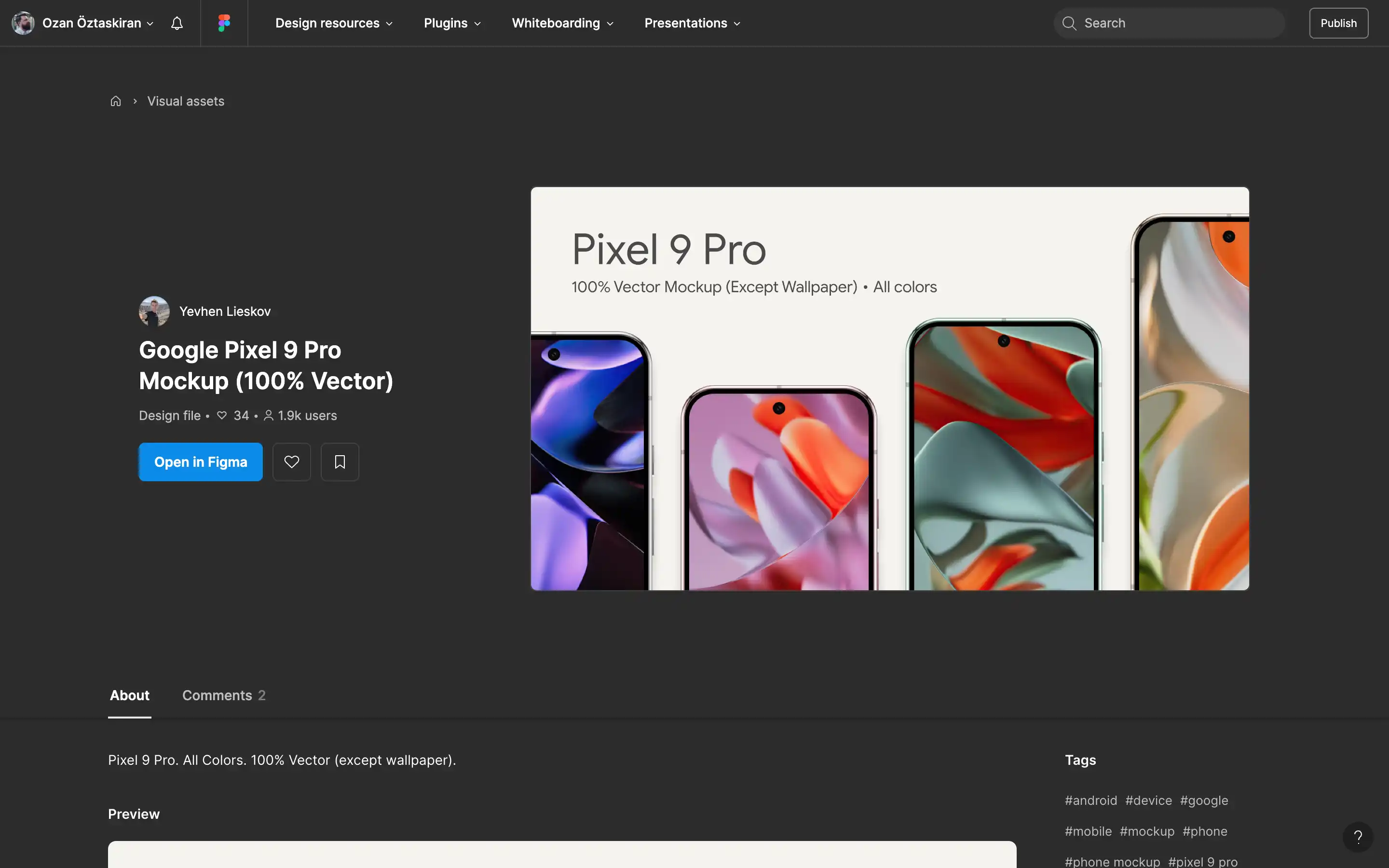Pixel 9 Pro phone vector mockup in all colors.
