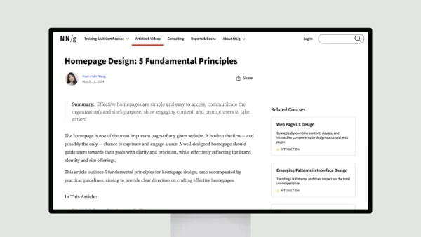 Homepage Design – 5 Fundamental Principles