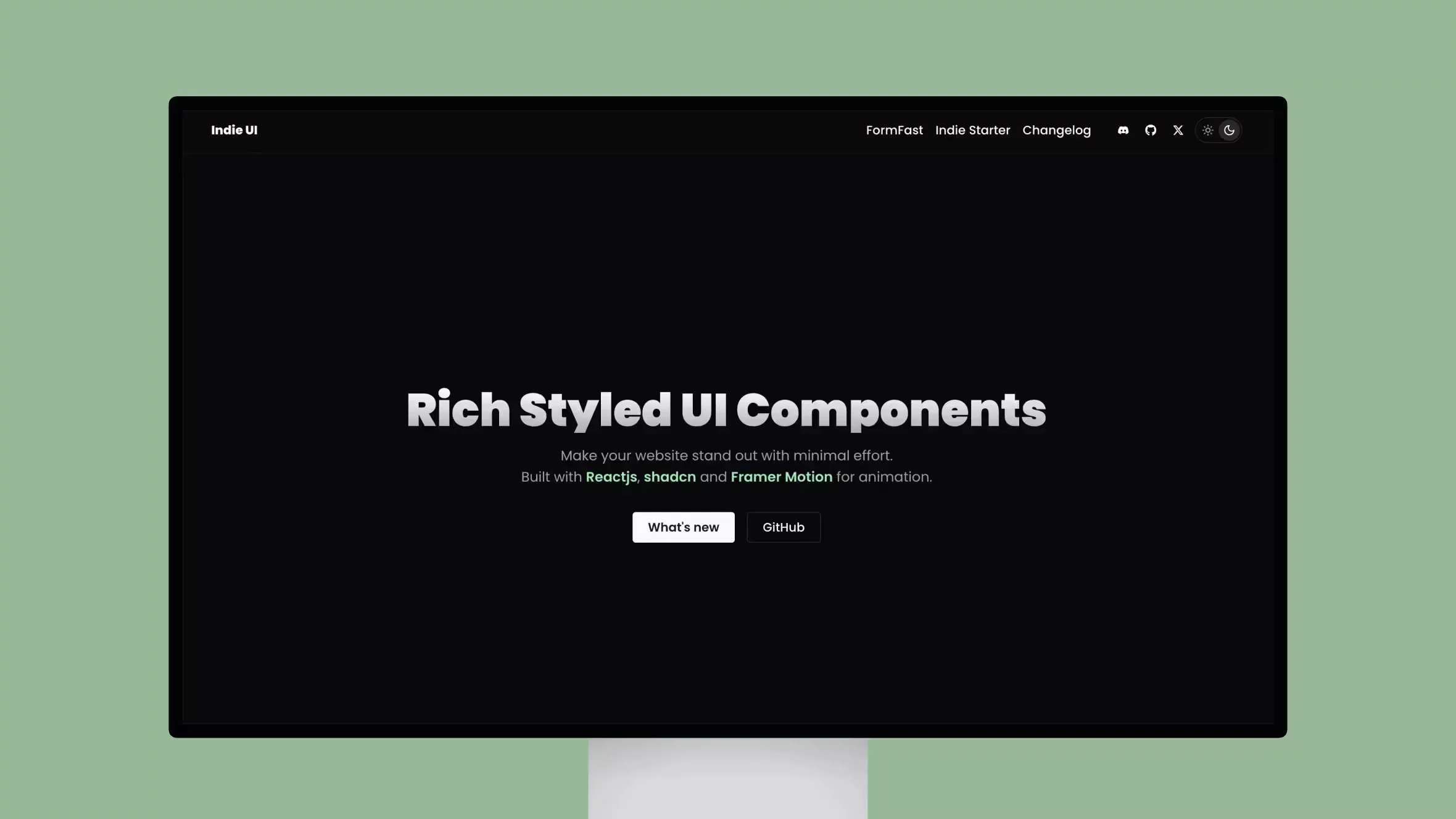 Indie UI – Rich Styled UI Components