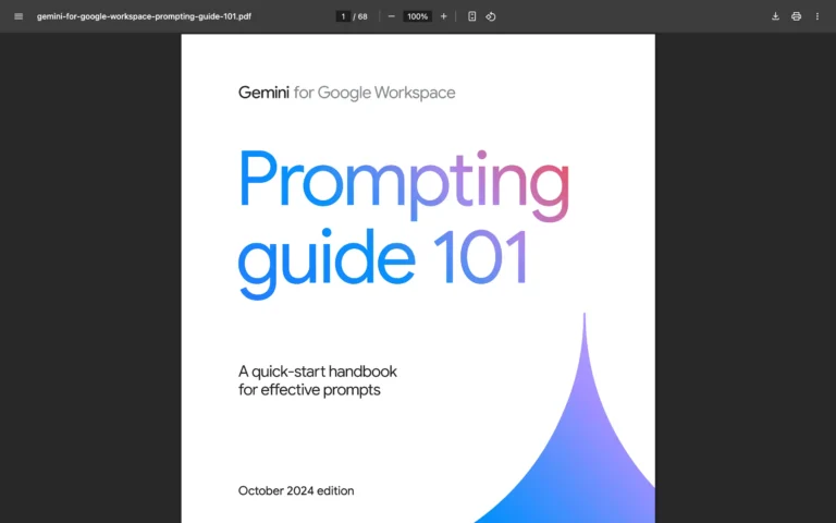 Gemini for Google Workspace –Prompting guide 101 – October 2024 edition
