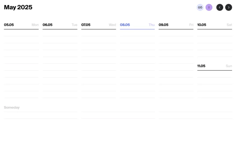 Tweek Calendar — Minimal To Do list and Weekly Task Planner App