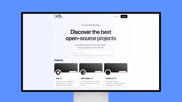 OSS Gallery – Discover the best open-source projects