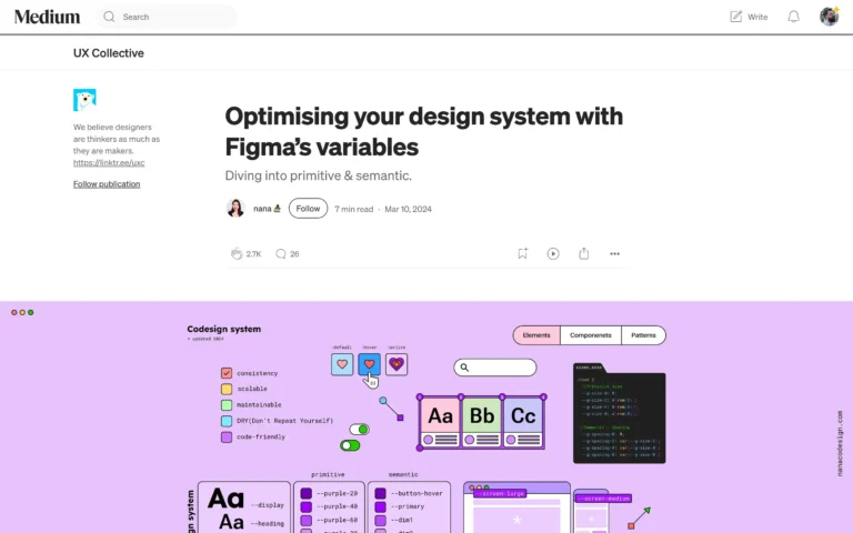 Optimising your design system with Figma’s variables