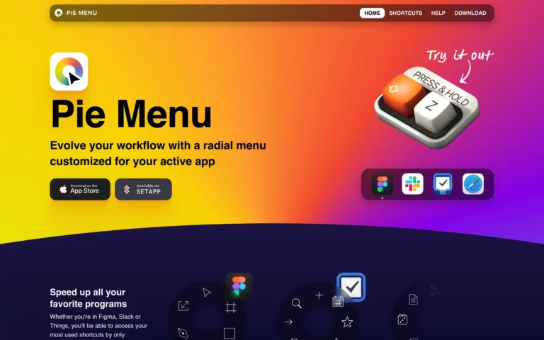 Pie Menu – the radial menu for Mac