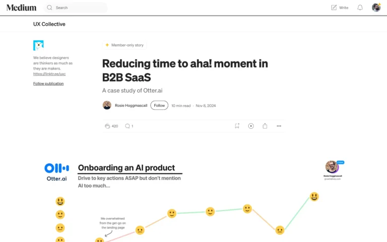 Reducing time to aha! moment in B2B SaaS