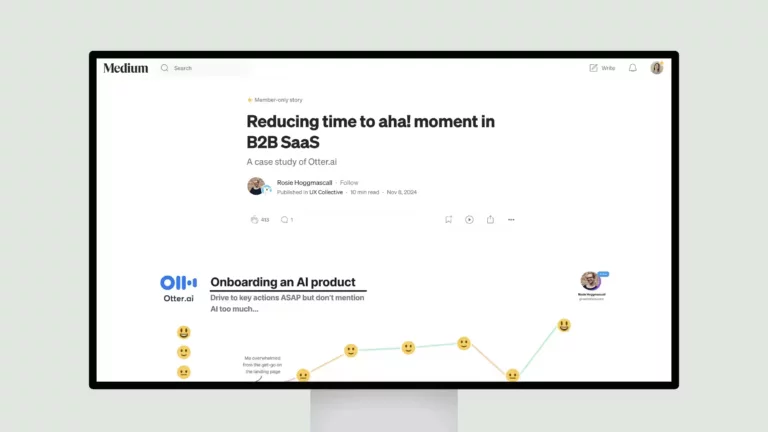 Reducing time to aha! moment in B2B SaaS