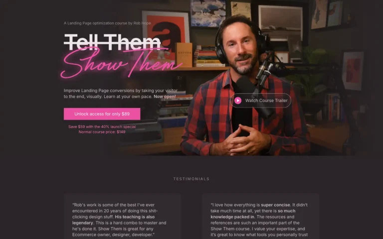 Show Them – A Landing Page optimization course