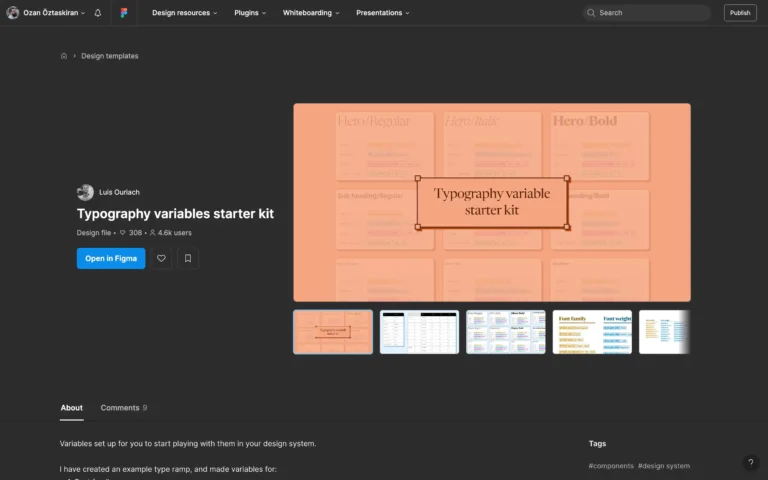 Typography variables starter kit