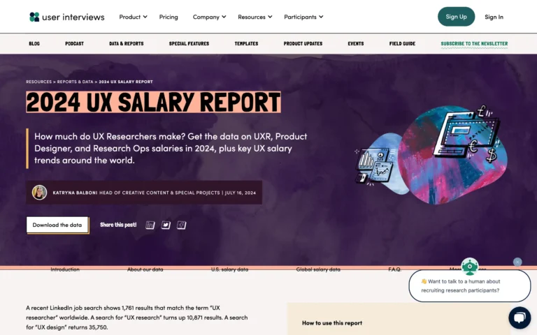 UX Researcher Salary Report 2024