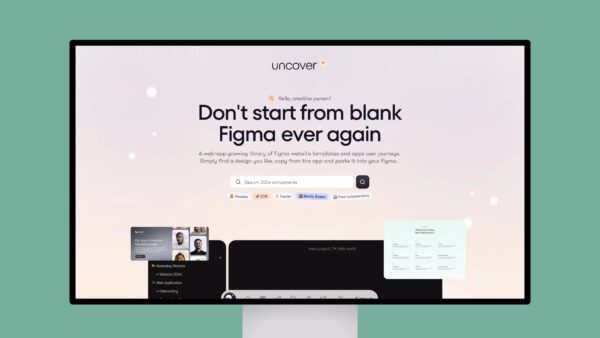 Uncover – A web app growing library of Figma website templates and apps user journeys