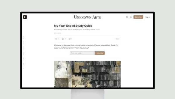 Unknown Arts – My Year-End AI Study Guide