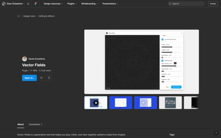 Vector Fields – Make stunning graphics with different vector field presets