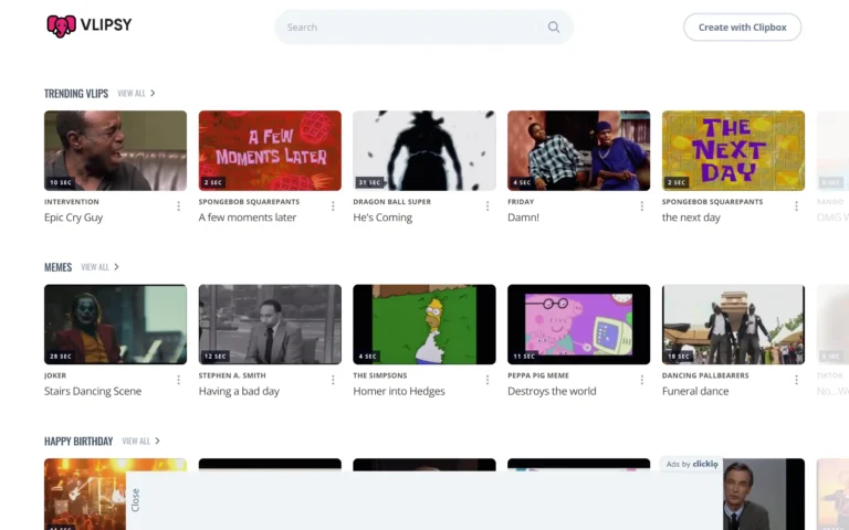 Vlipsy – The Ultimate Library of Short-Form Video Clips for Memes