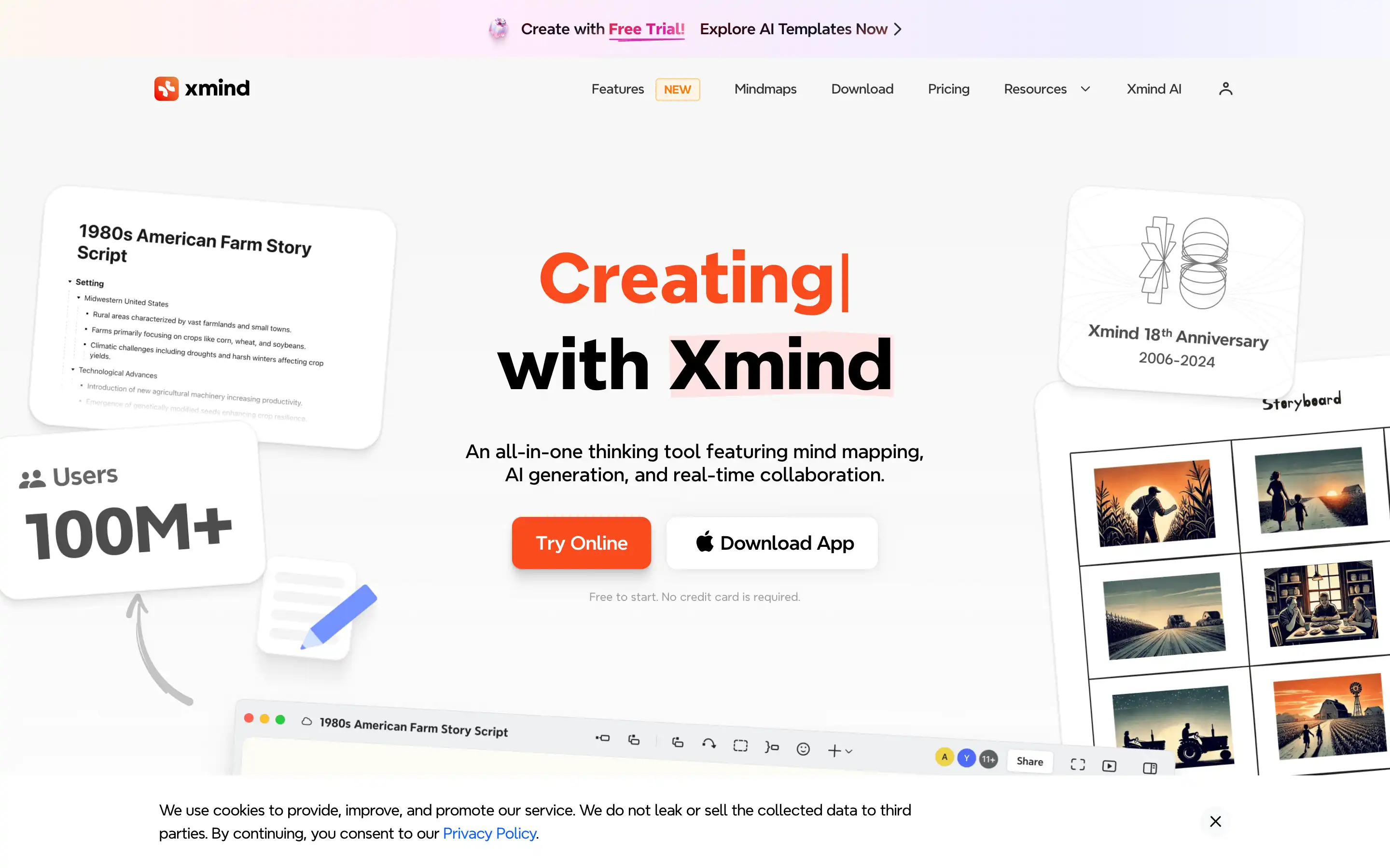 Xmind tool for mind mapping and collaboration.