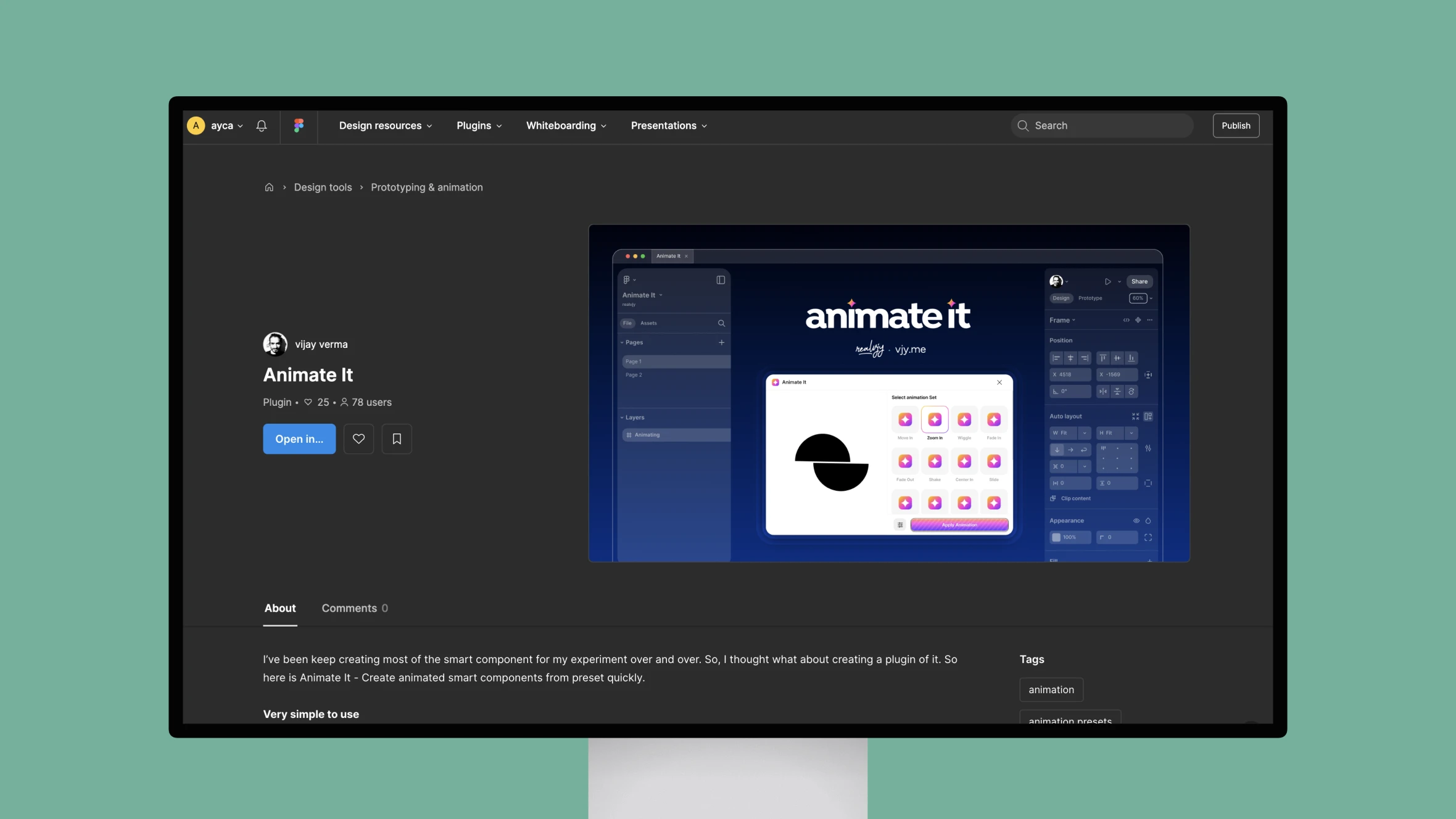 Animate It – Create animated smart components from preset quickly