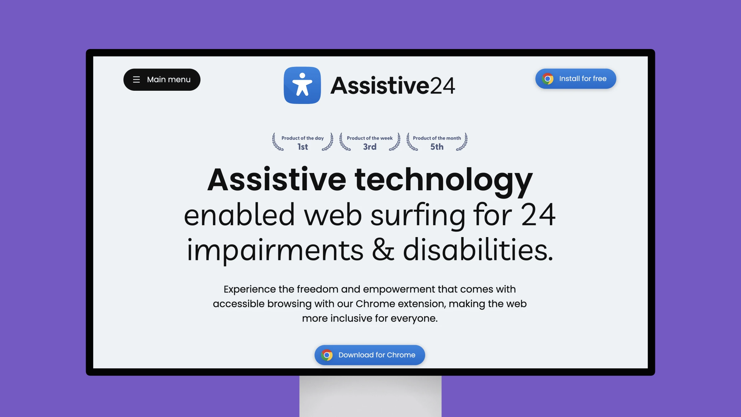 Assistive24 – Free Chrome extension for enhanced web accessibility