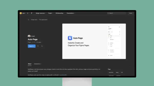 Auto Page – Instantly create and organize your Figma page