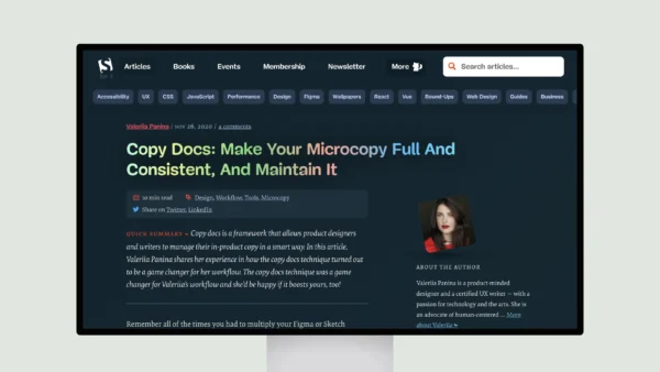 Copy Docs: Make Your Microcopy Full And Consistent, And Maintain It