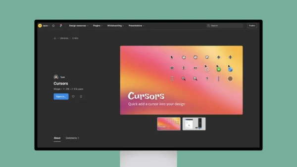 Cursors – Quick add a cursor into your design