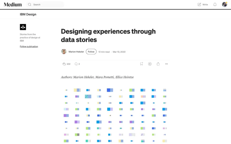 Designing experiences through data stories